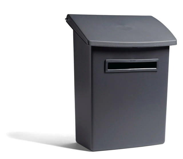 BRIEVENBUS 555 PLASTIC DONKERGRIJS