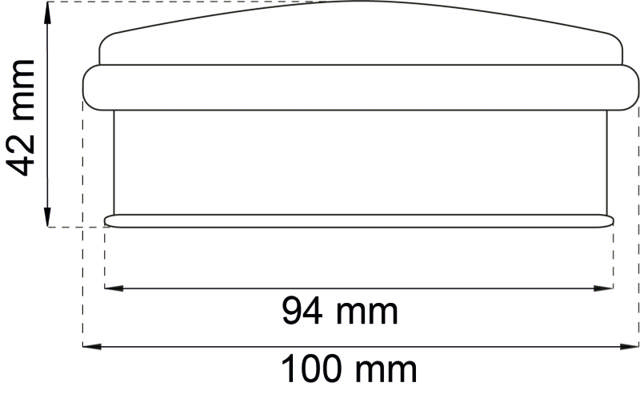 DEURSTOPPER MET RUBBEREN ZOOL Ø101X40MM ROESTVRIJ