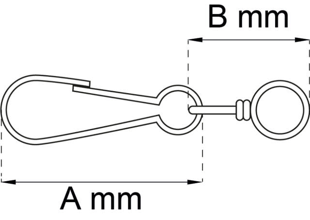 KARABIJNHAAK SIMPLEX 4293 50MM STAAL VERNIKKELD