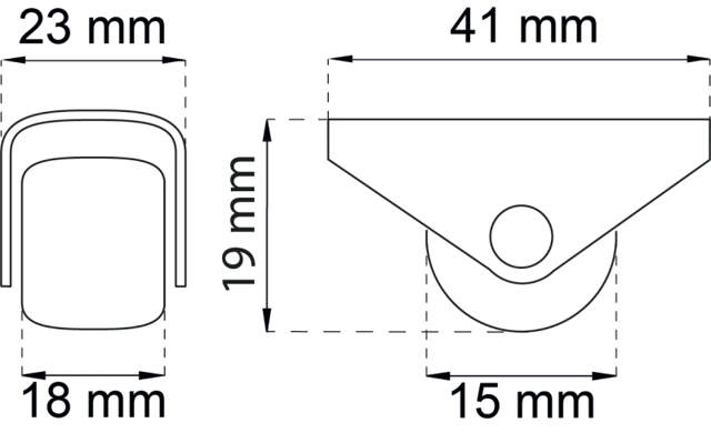 MEUBELWIELEN MET KUNSTSTOF LAGER Ø15MM 4 STUKS 