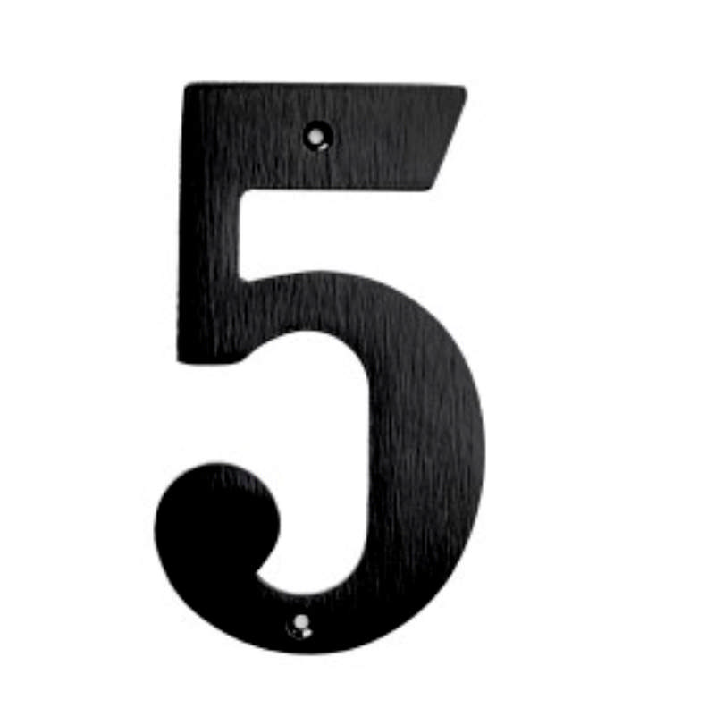HUISNUMMER 140MM NR. 5 ZWART **NIET MEER VERKRIJGBAAR NA UITVERKOCHT**