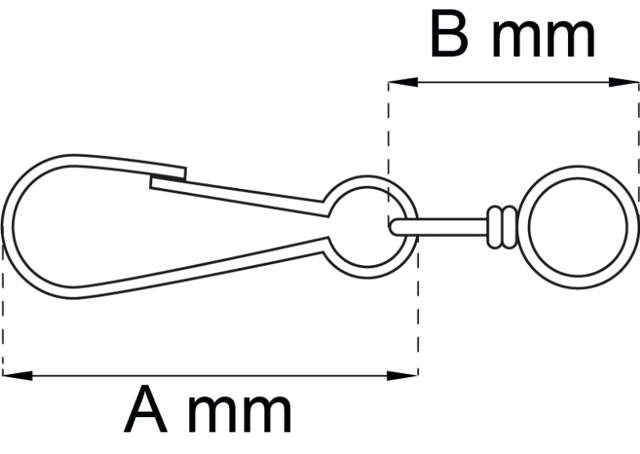 KARABIJNHAAK 40MM VERNIKKELD 2 STUKS 