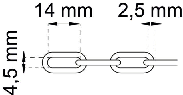 KETTING MESSING 2 MTR. 