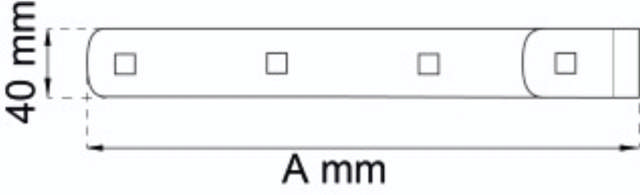 POORTSCHARNIER 600MM WARM GEGALVANISEERD