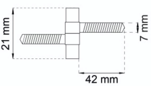 BOORSCHARNIER 2 STUKS MESSING