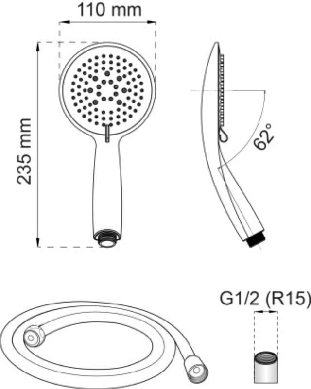 DOUCHESET DAISY 1-SPRAY WIT 