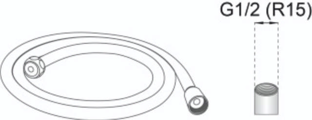 DOUCHESLANG 1,5 M WIT 