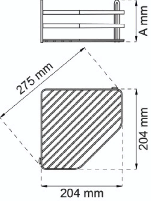 HOEKPLANK LANTANA 1 PLANK ZWART 