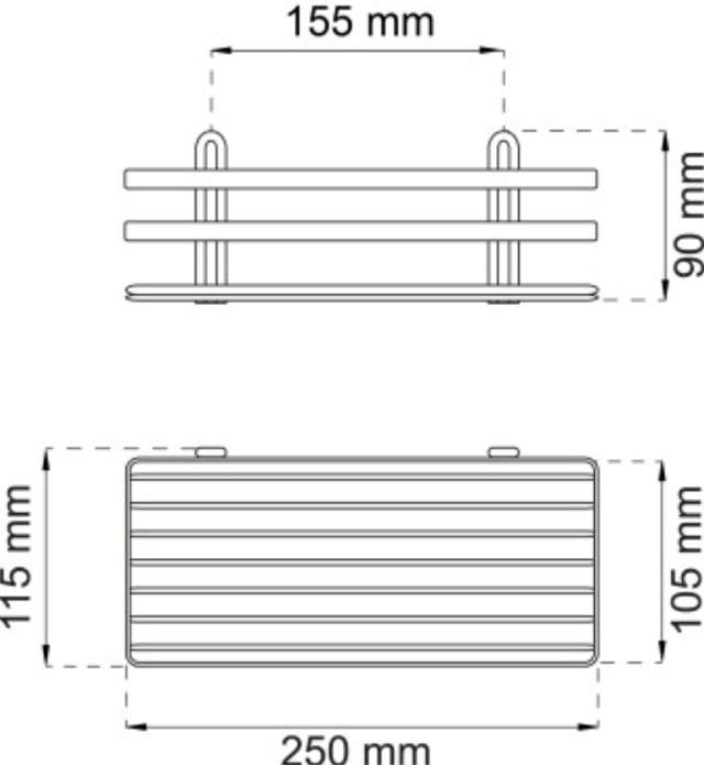 DOUCHEPLANK LUNARIA 1 PLANK ZWART 