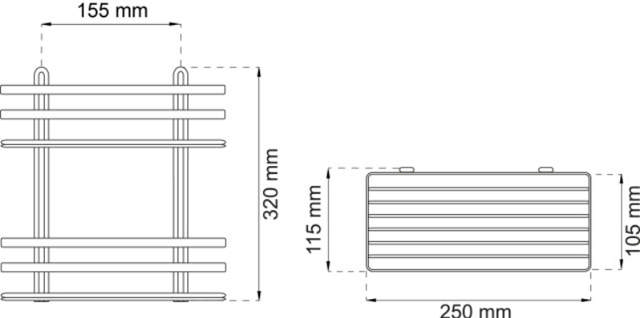 DOUCHEPLANK LUNARIA 2 PLANKEN ZWART