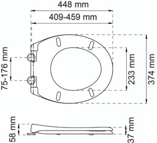 Toiletbril standaard wit 
