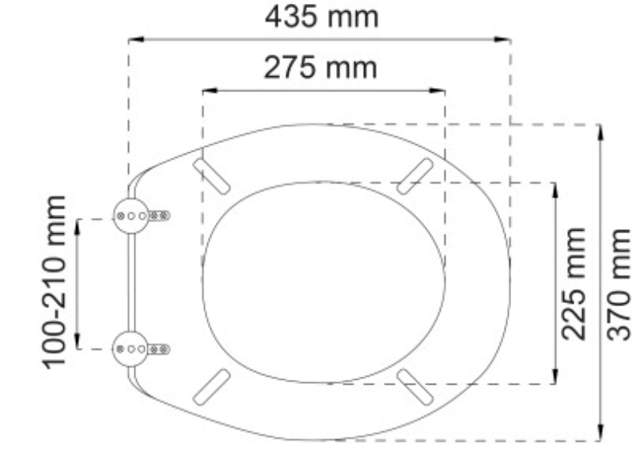 Toiletbril Natuur Zwart 