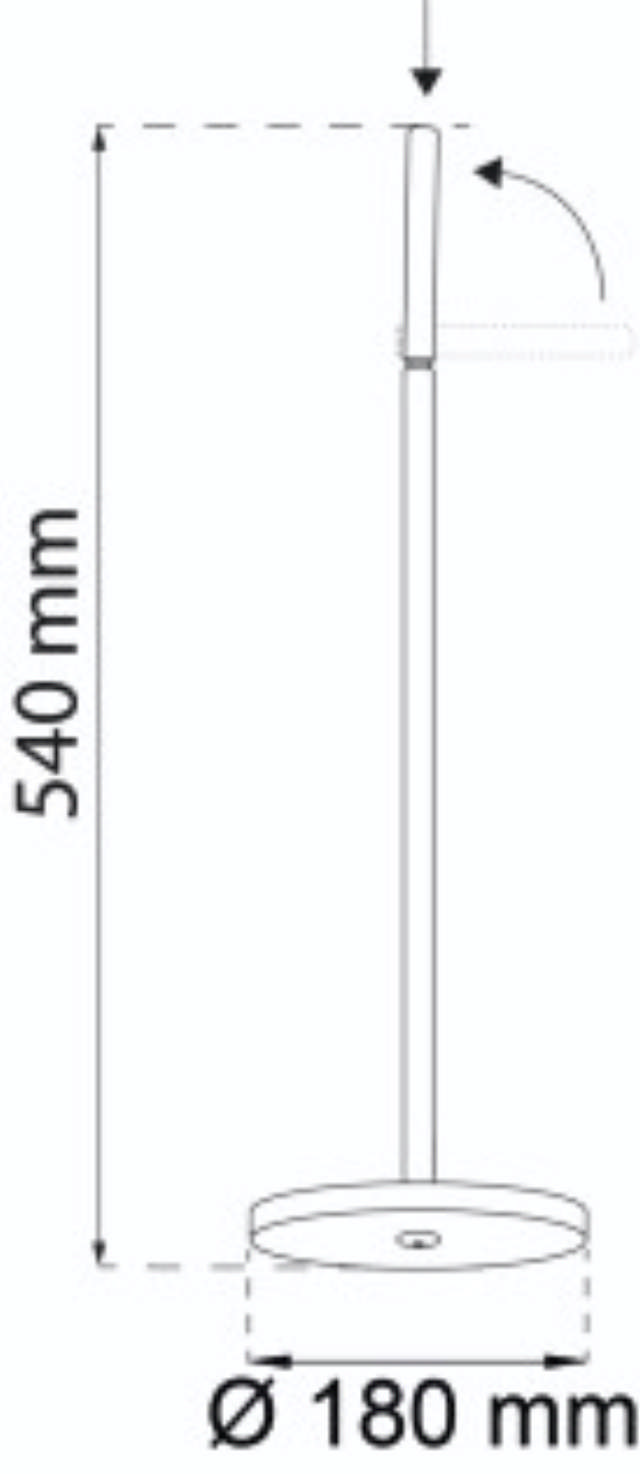 ROLHOUDER VLOERSTANDAARD VERBENA ZWART