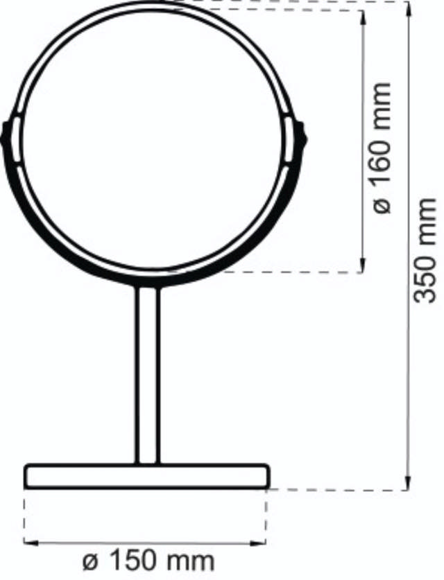 TAFELSPIEGEL KORAAL CHROOM 