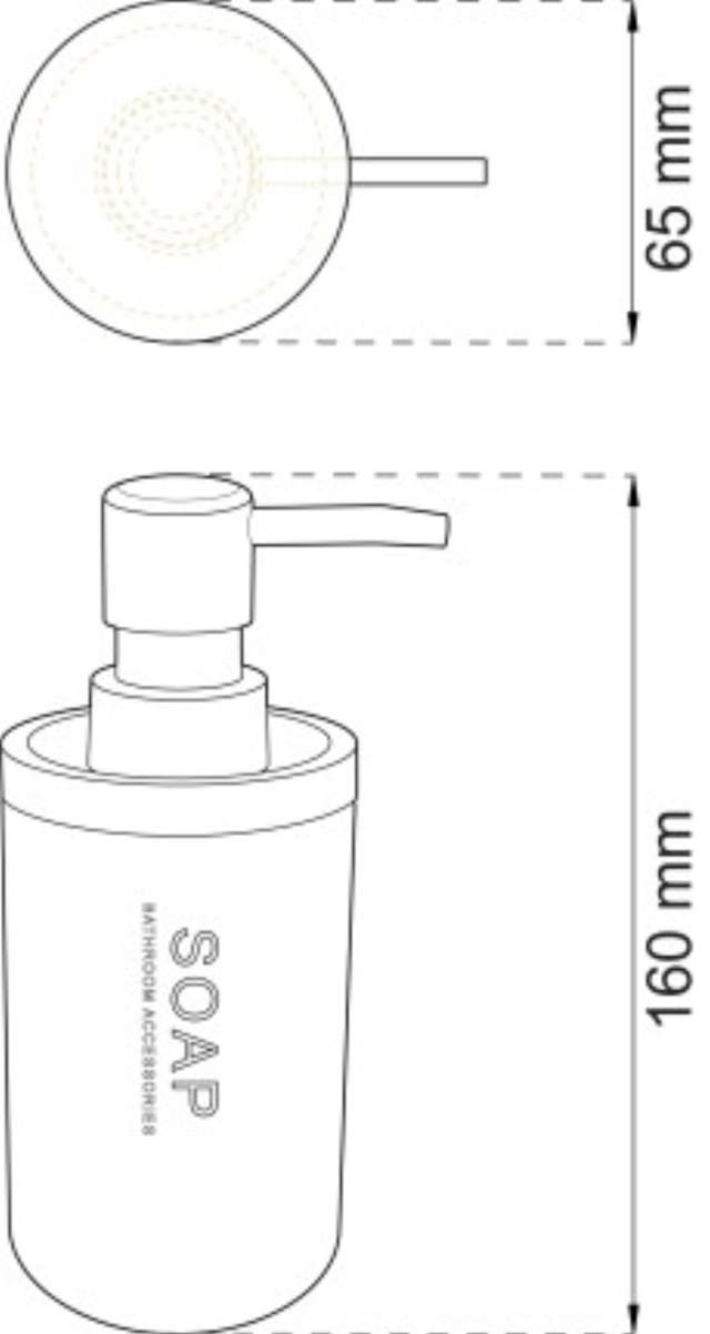 ZEEPDISPENSER NATUUR ZWART