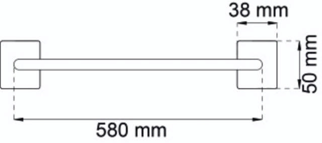 HANDDOEKHOUDER FLAIR ZWART 