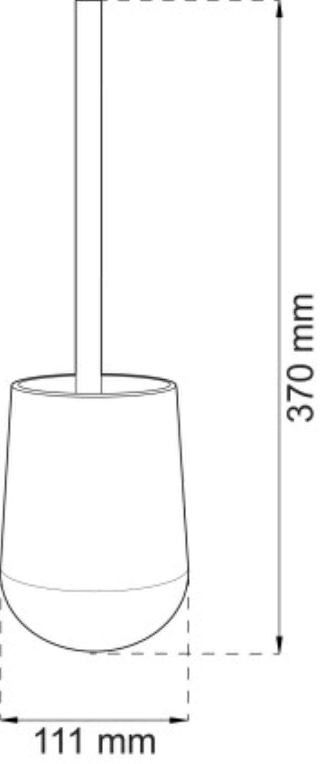Toiletborstelset Acacia Zwart 