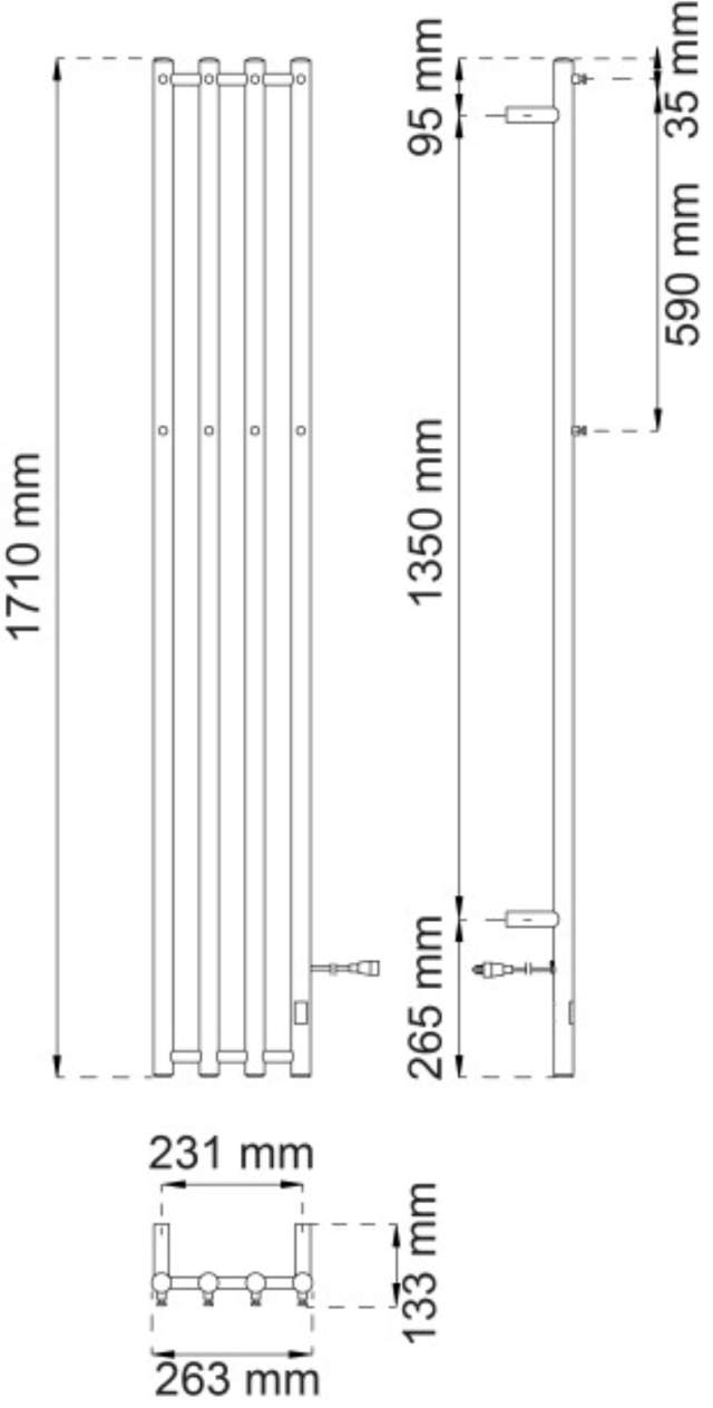 HEATHER 04 HANDDOEKDROGER ZWART
