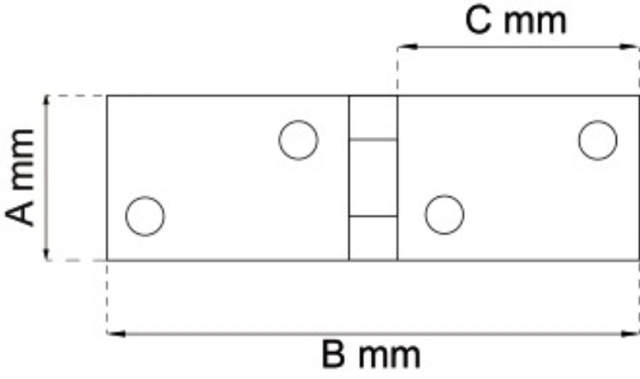 BLADSCHARNIER 19X70MM 2 STUKS ELEKTRISCHE VLOER 