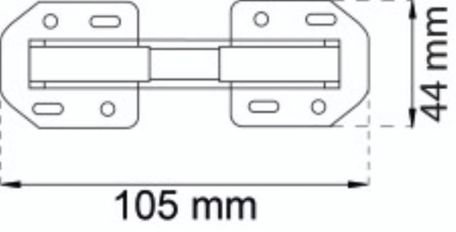 KASTSCHARNIER 90 GR ELEKTRO-GEGALVANISEERD. 2 STUKS 