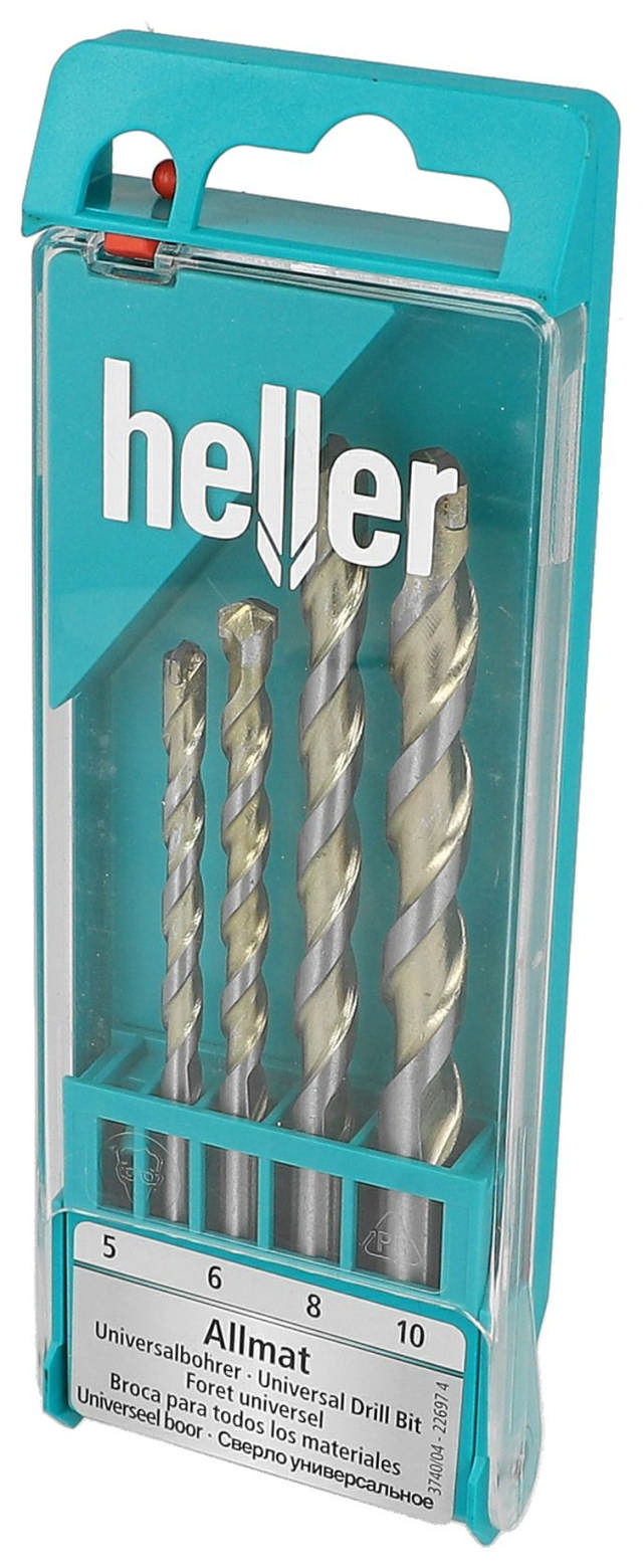 Heller unibor accu 4-delig, 5,6,8,10mm set