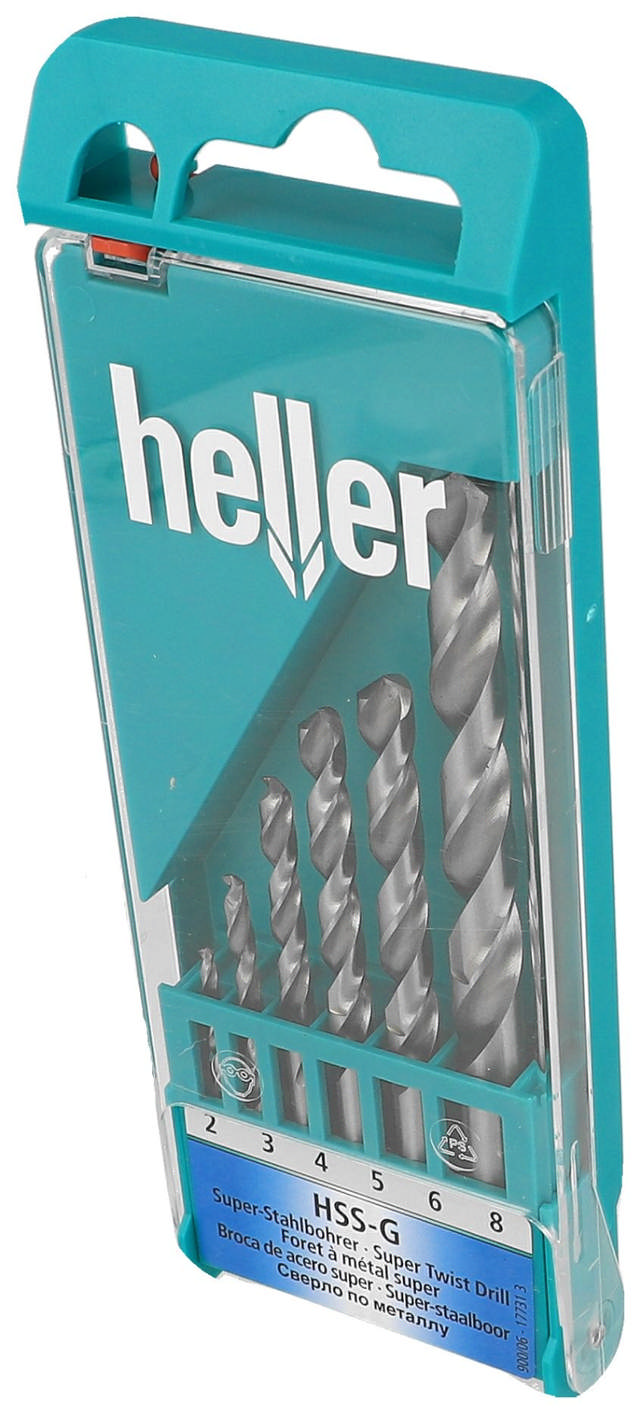 Heller metaalboor pro hss-set ø2-8mm, 6-delig