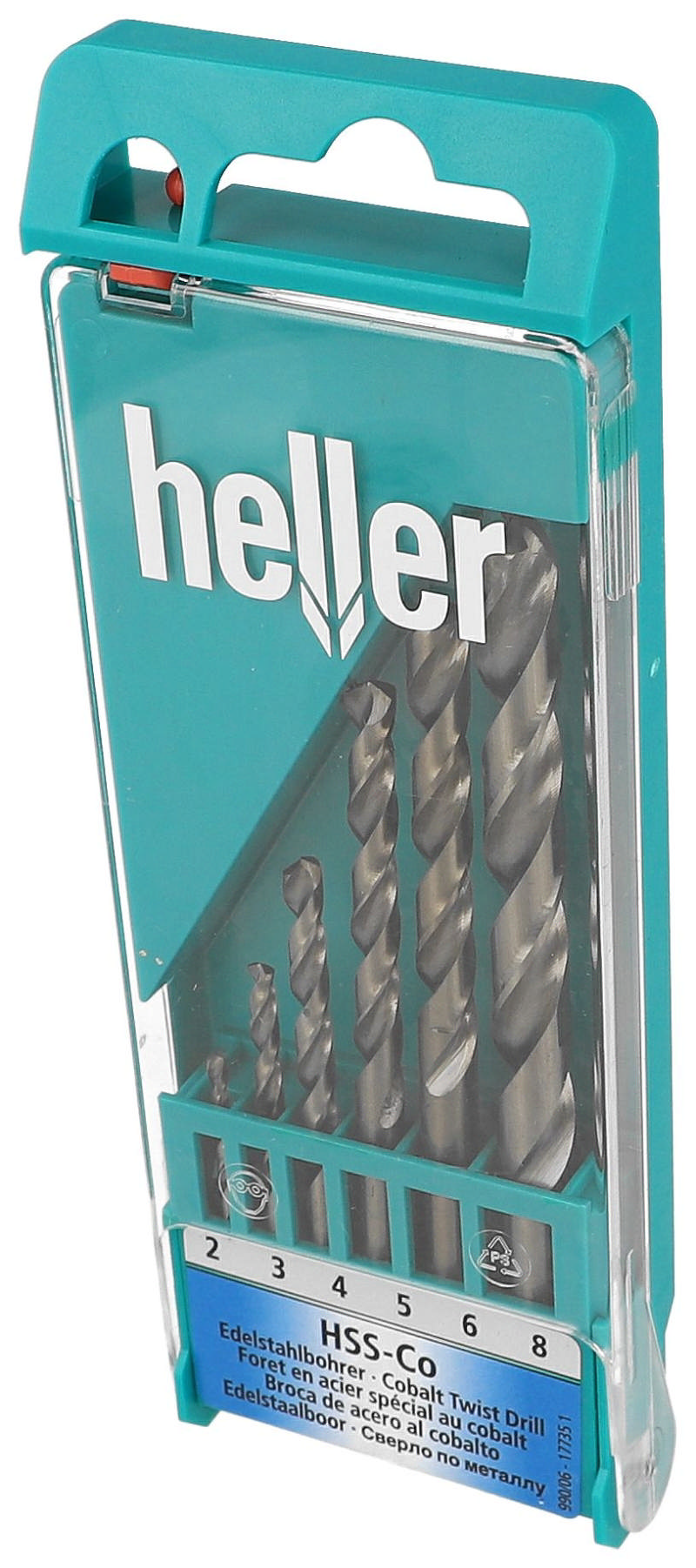 Heller metaalboor kobalt hss set ø2-8mm, 6 delig