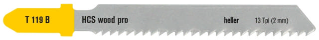 Heller decoupeerzaagblad 50mm t/hout 2-15mm, pk a 5. T119B