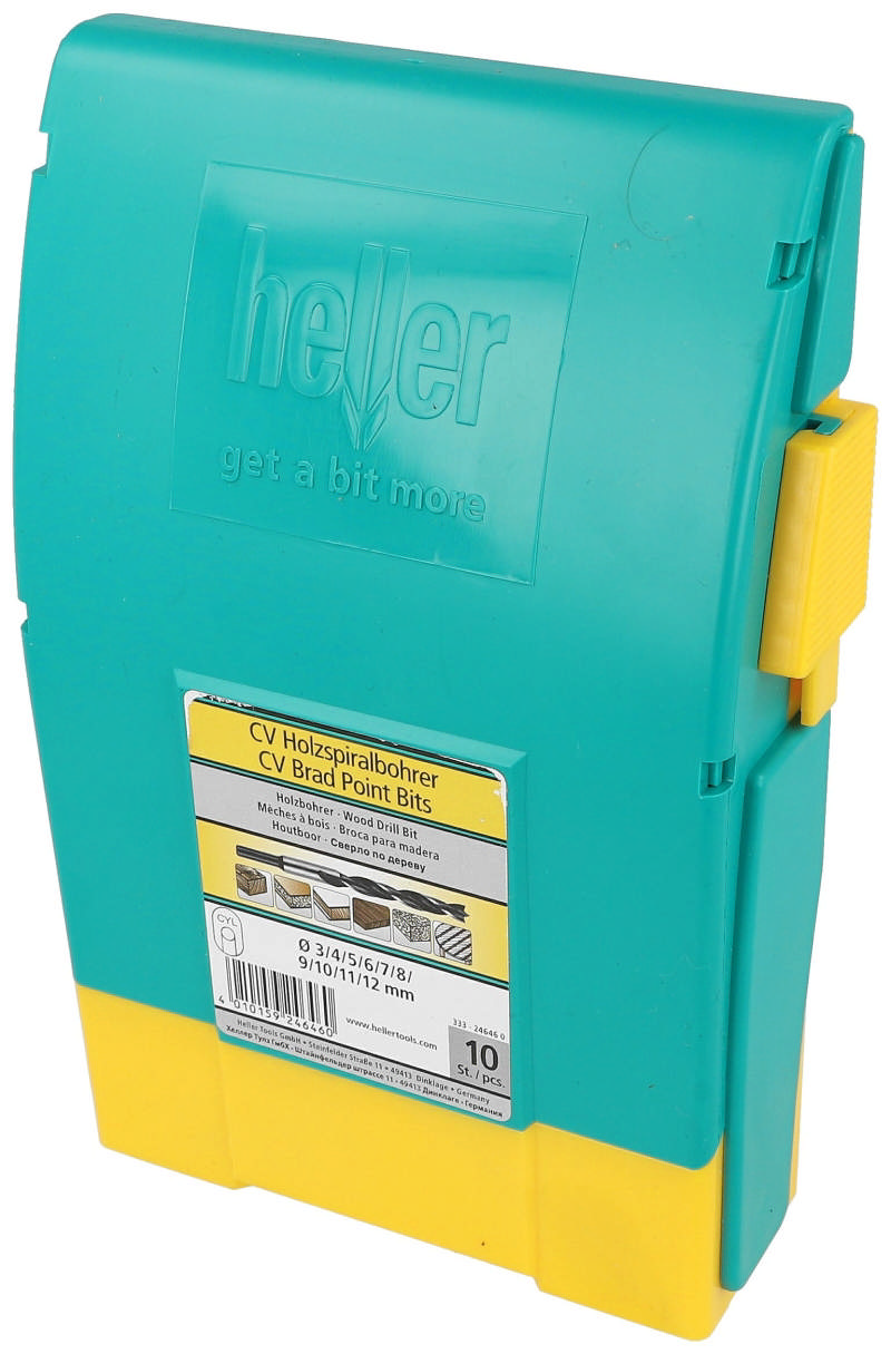 Heller houtborenset maat 3/4/5/6/7/8/9/10/11/12 mm pk. Een 10 levens