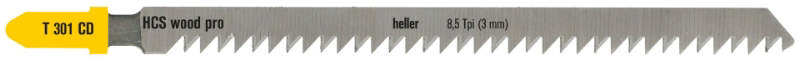 Heller decoupeerzaagblad 105mm t/hout 8-65mm, pk a 5. T301CD