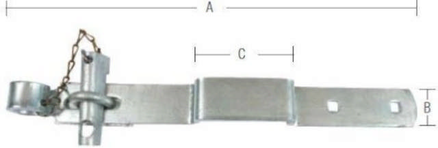 HAVENVLOER 410 MM Thermisch verzinkt -