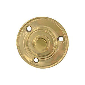 Deurbel 2080 Enkel Messing Gepolijst met lak Ø51 mm