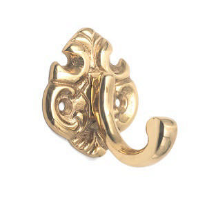 Kapstokhaak 6539 Messing Gepolijst met lak CC30