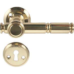 Deurkruk 1190 (1680+1681) Skovshoved Messing Gepolijst met lak 16mm