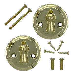 Sleutelhanger 1681 met klep Messing Gepolijst met lak CC25 Ø50