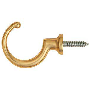 Haak 1505 Messing Gepolijst met lak 50 mm