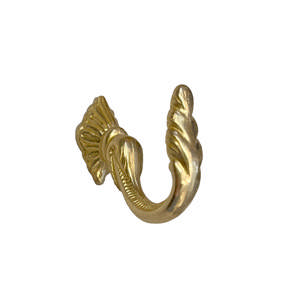 Haak 1509 Messing Gepolijst met lak 35 mm