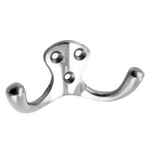 Kapstokhaak 83 Dubbel Chroom CC18