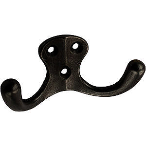 Kapstokhaak 83 Dubbel Zwart Lak CC18
