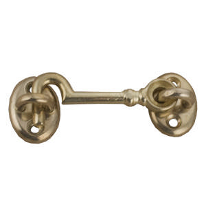 Kajuithaak 605 Messing Gepolijst met lak 85 mm