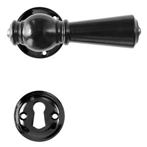 Deurkruk Østerbro 670, Oudere deuren, Zwart, Zwart gelakt