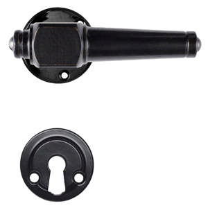 Deurkruk Svanemølle 671 met doorlopende schroeven (1770A) Zwart Zwart