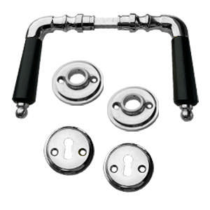 Deurgreep 785 met afwerking Ni Zwart hout