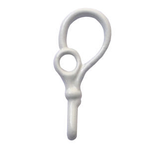 Anverfer Retro Gesloten met oogje Witte Lak 61x23mm