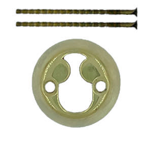 Cilinderring Rococo Messing Gepolijst Zonder Lak 20mm Ø50