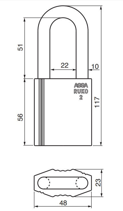 Ruko hangslot RB2647