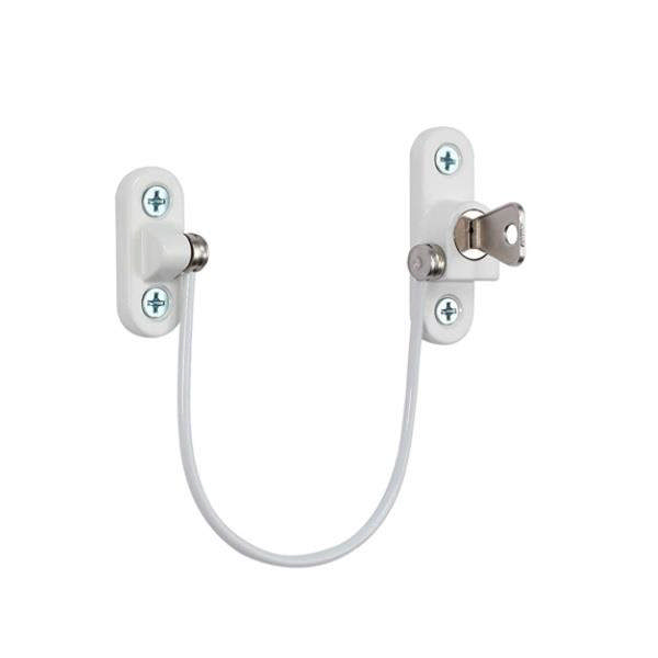 VENSTERSLOT, OVAAL MODEL, WIT, M/SS-304 DRAAD - 190MM