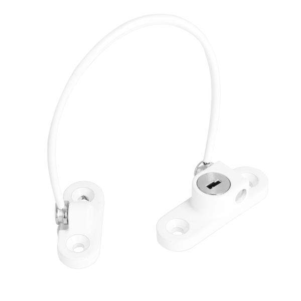 VENSTERSLOT, OVAAL MODEL, WIT, M/SS-304 DRAAD - 190MM