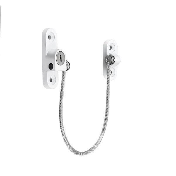 Raamslot, OVAAL MODEL, WIT, W/SS-304 TRANSP.DRAAD