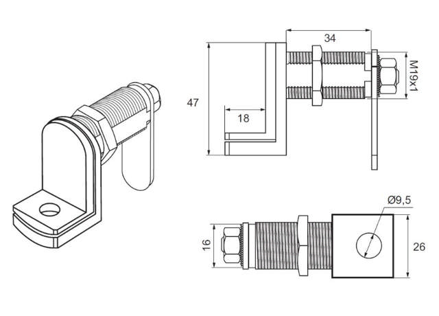 Siso kastslot met hangslot